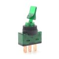 12v 20a Green - ASW-14D Illuminated LED Short Head Toggle Switch.