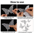 3D Butterfly Party Decoration Set- Wall & Balloon DIY Decoration Stickers for Party, Home Decor, and Events (Pack of 12 Pcs). 