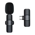 K8 Wireless Microphone for Type C with 2.4GHz Transmission, 10-Hour Battery, Noise Reduction, and 10m Range.