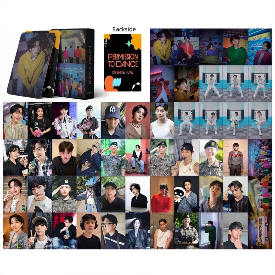 55pcs/box Kpop BTS PERMISSION TO DANCE ON STAGE LIVE JIN JHOPE