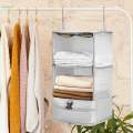 Wardrobe Hanging Organizer Space Saver Oxford Cloth with Hooks over Door Organizer 30cmx30cmx64cm. 