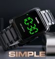 SKMEI SK1505 Black Stainless Steel Digital Watch For Men - Black. 