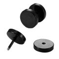 Stainless steel mens earrings - Black. 