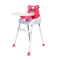 Children's High Chair Baby 4-in-1 Dining Chair Seat Foldable with Tray Height Adjustable. 