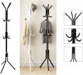 Basics Metal Coat Rack for Coat and Clothing, Black, 48 x 48 x 175.5 cm (L x W x H). 