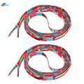 1 Pair of Roller Skates Shoes Lace Shoes Strings for Hocky Flag Pattern.