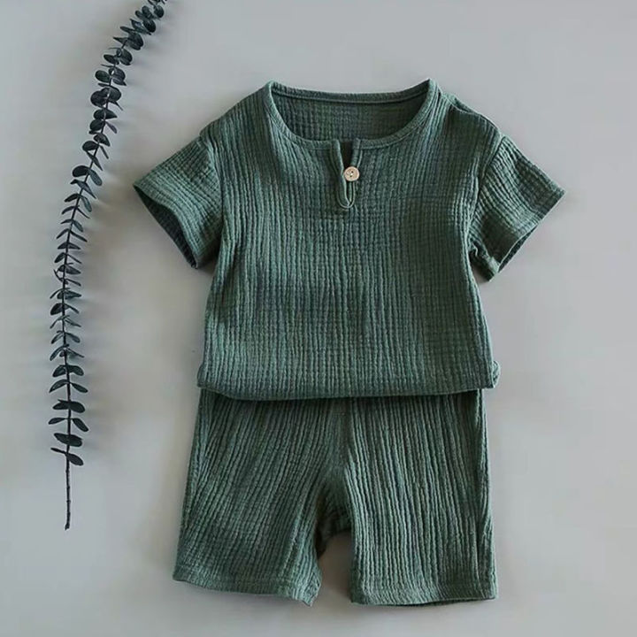1%20to%208%20Years%202PCS/Set%20Boys%20Girls%20Clothing%20Sets%202022%20Summer%20Baby%20Girls%20Clothes%20Cotton%20And%20Linen%20Retro%20Kids%20Children%20Clothes%20Suits%20-%20Image%203