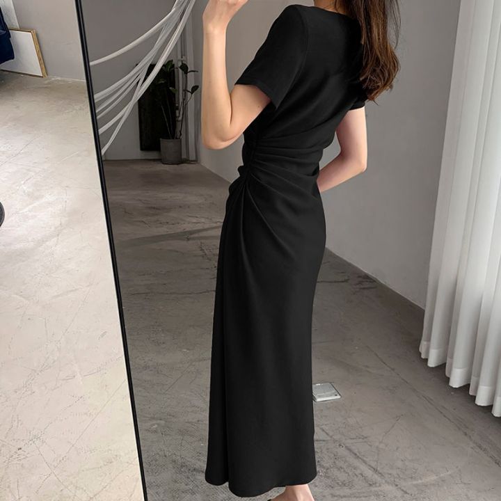 Lucyever%20Fashion%20Hollow%20Out%20Midi%20Dress%20for%20Women%20Korean%20Style%20High%20Waist%20Short%20Sleeve%20Dresses%20Woman%20Elegant%20Slim%20Fit%20Vestidos%20-%20Image%204