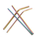 Rainbow Straws Stainless Steel Drinks Straw Metal Drinking Cleaner Reusable Barr. 