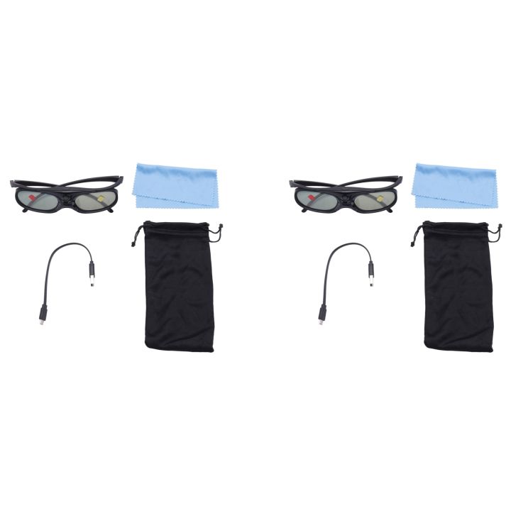 OUMERY 8 PCS Active Shutter 3D Glasses for DLP Link 96-144HZ with Optama /Acer/BenQ /ViewSonic/XGIMI DLP Link Projectors