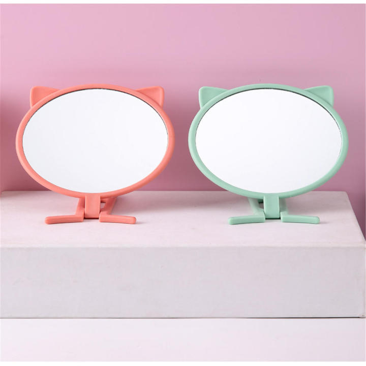 plastic%20Hand-held%20makeup%20mirror%20Magnifying%20lens%20Portable%20mirror%20Folding%20handle%20make-up%20mirror%20for%20Travel%20Daily%20makeup%20routine%20-%20Image%208