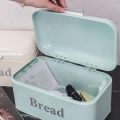 Vintage Bread Box Cupboard Iron Snack Box Desktop Finishing Dust-Proof Storage Box Storage Bin Keeper Food Kitchen Shelf Decor White. 