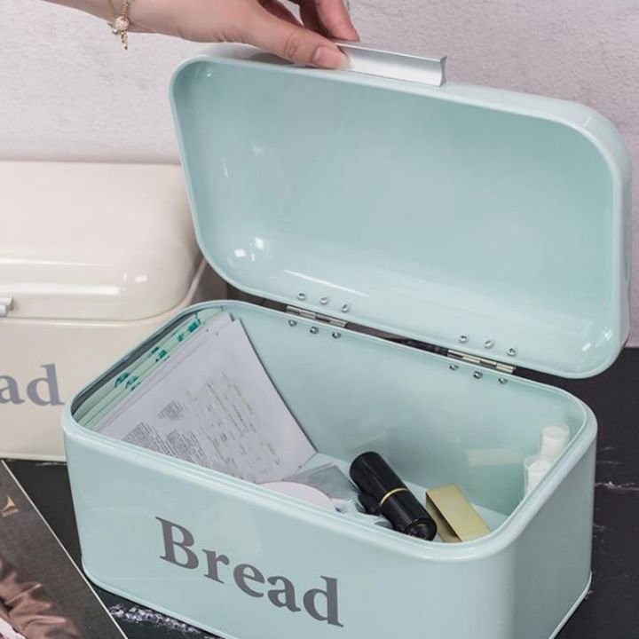 Vintage%20Bread%20Box%20Cupboard%20Iron%20Snack%20Box%20Desktop%20Finishing%20Dust-Proof%20Storage%20Box%20Storage%20Bin%20Keeper%20Food%20Kitchen%20Shelf%20Decor%20White%20-%20Image%203