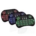 Mini Keyboard With Touchpad Mouse - Backlit Keyboard - 3 Colour Switchable RGB Keyboard Handheld Portable Wireless Keyboard 2.4 GHz. 