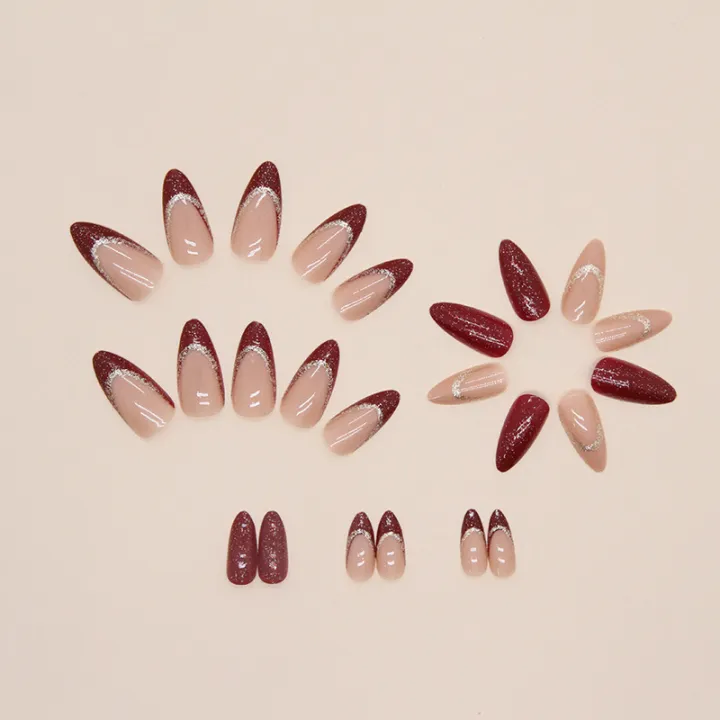 Glitter,%20burgundy,%20new%20year,%20bridal%20nail%20art,%20glitter,%20almond%20nail,%20European%20and%20American%20sweet,%20wearable%20nail%20art%20-%20Image%204