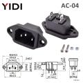 IEC 320 C13 C14 Inlet Power Plug Socket Rewirable 3 Pin Electrical Male Female Connector with Red Lamp Rocker Switch 10A Fuse. 
