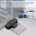 XT-XINTE USB-C CAC Smart Card Reader Memory ID Bank EMV Electronic Citizen SIM Backup Copy Connector Adapter for Mac OS Windows.