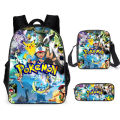 Cross-border new Pokémon school bag, Pikachu backpack, polyester comfortable and light-weight student children's backpack. 