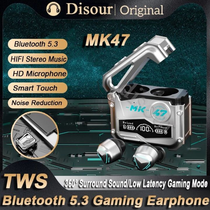 【Ready Stock+FREE Shipping+COD】MK47 TWS Wireless Headphones Earphones Bluetooth Touch Control Noise Reduction HIFI Stereo Waterproof Earbuds Headsets With Mic