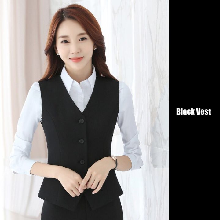 Slim%20Short%20Career%20Formal%20Women's%20Vest%20Black%20Gray%20Red%20Gilet%20Femme%20Waistcoat%20Sleeveless%20Jacket%20Office%20Lady%20Waistcoat%20Work%20Wear%205XL%20-%20Image%202
