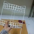 "White Finish 3-Step Triangle Corner Storage Rack – Durable Iron, Easy to Install, Hanging Kitchen Organizer – 1 Pc".