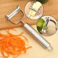 Kitchen Vegetable Peeler Stainless Steel Melon Planer Double-Head Peeler Household Multiple-Function Fruit And Vegetable Peeler - Double Peeler. 