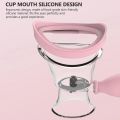Silicone Eye Wash Cup Eye Cleaner Cup Manual Air Pressure Eye Cleaning Cup Eye Cup for Effective Eye Cleansing Eye Shaped Rim JokeT.