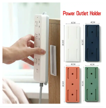 Socket Holder Plug Fixer Wall-mounted Power Strip Holders Sticker Holder