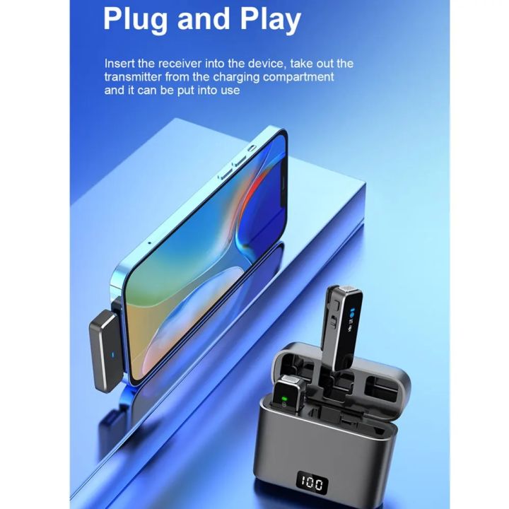 Wireless%20Lavalier%20Microphone%20Mini%20Portable%20Lapel%20Mic%20Dual-Channel%20Audio%20Video%20Voice%20Recording%20LCD%20for%20iPhone%20Android%20Live%20Stream%20-%20Image%204