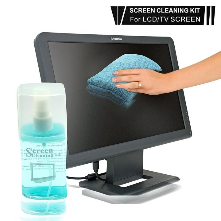 Screen Cleaner Kit 200 ml with Microfiber Cloth for LED and LCD TV, Computer Monitor, Laptop, and iP Screens, Mobiles