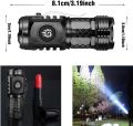 Three-Eyed Monster Mini Flash Super Power Flashlight, German Three-Eyed Monster Mini Flash Super Power Flashlight, Three-Eyed Monster Mini Flashlight, Portable Mini LED Flashlight - (Black). 