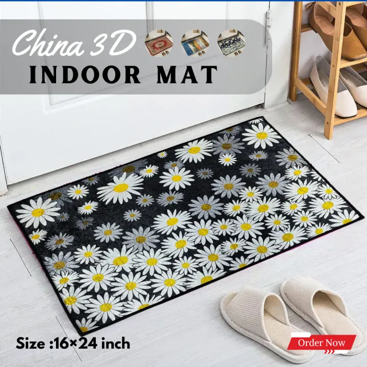 China 3D Door Mat Paposh Doormat Water Absorbent Floor mat 16 * 24 inch anti slip mat Red , Blue , Black , White Indoor mat Room mat Rugs carpet