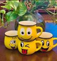 Emoji Ceramic Mugs Coffee Tea Water Milk Yellow Colors Cup Gift- 1 piece - Coffee Mug - Coffee Mug/. 