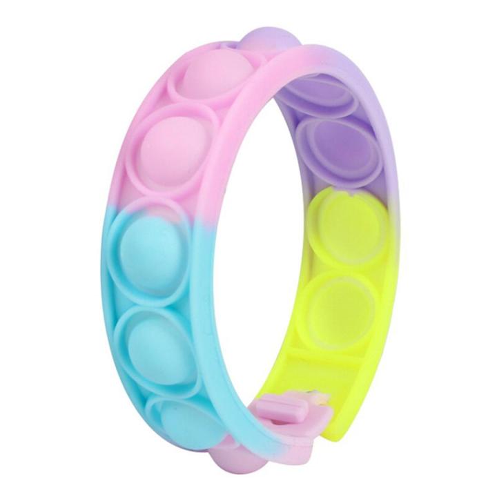 Fidget toys for children Antistress push bubble Sensory simple dimple Rainbow wristband Squishy anti stress ball Game Kids Baby