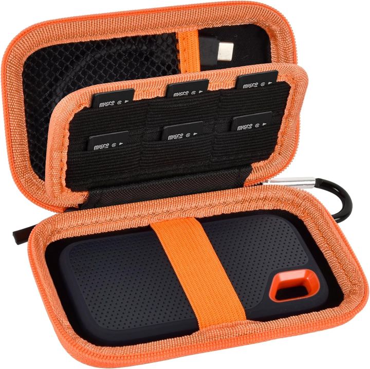 Case Compatible with SanDisk 1TB 2TB 4TB 500GB/for PRO Extreme Portable SSD External Solid State Hard Drive, Memory Card SD SDXC
