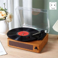 Bluetooth Enabled Vintage Turntable Phonograph Multi-Functional Wooden Record Player Vinyl Player Audio.
