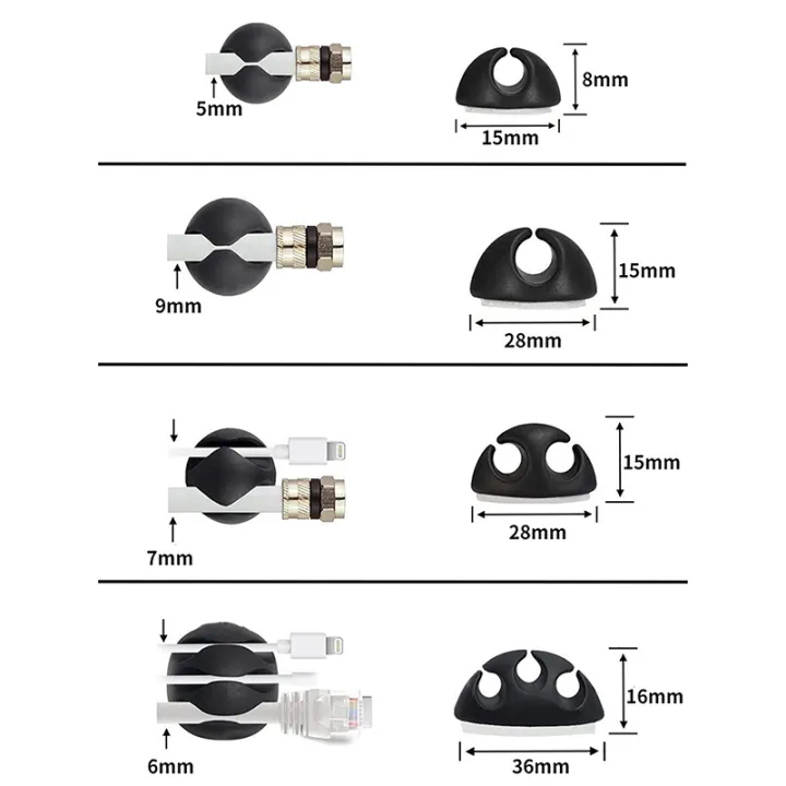 1/5PCS%20Self-Adhesive%20Cable%20Clip%20Winder%20Organizer%20Round%20Charger%20Cord%20Clips%20Desk%20Tidy%20Management%20Wire%20Adhesive%20Holder%20-%20Image%204