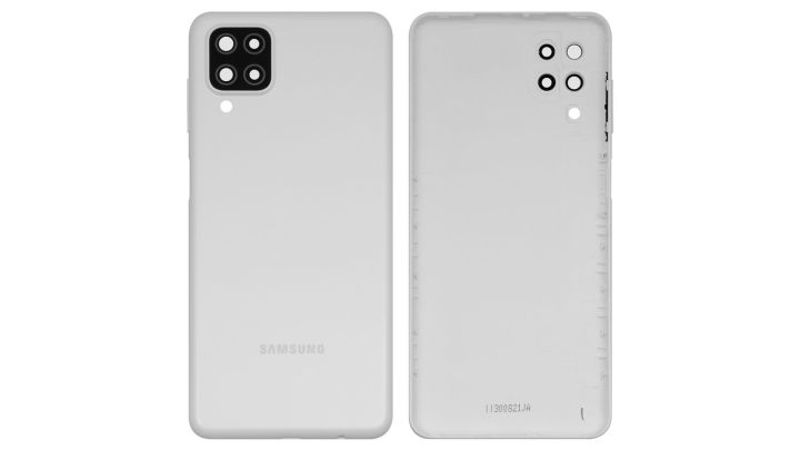 Samsung Galaxy A12 - ( Polycarbonate Plastic ) Casing / Back Shell / Back Panel / Battery Cover / Back Door / Back Replacement Part with Button By Power Telecom 1217