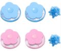 Floating Lint Filter Mesh Bag Floating Washing Machine Filter Net Flower Shaped Reusable Pet Hair Catcher Remover Laundry Tool.