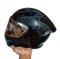 Vega Bolt Bunny with Dual Certification Glossy Black FullFace Helmet. 