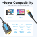 Smalshop Vention USB to RS232 Serial Converter Compatible with Windows 8/8.1/10/11 macOS Linux Connect computer printer.