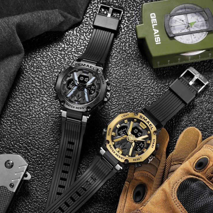 SMAEL%20Brand%208087%20For%20Men's%20Digtal%20Quartz%20Watches%2050m%20Waterproof%20Dual%20Display%20LED%20Back%20Light%20Watch%20-%20Image%203