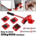 Professional Furniture Transport Lifter tool Set Heavy Stuffs Moving Hand Tools Set Wheel Bar Mover Device. 