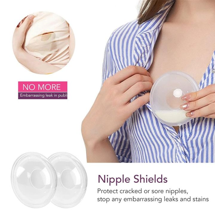 1/2Pcs Silicone Wearable BreastMilk Collector Soft Reusable BreastMilk Saver Collector