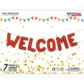 Welcome Foil Balloons Banner Office and Home School Party Decorations Celebrate Party Supplies. 