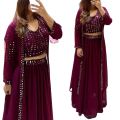 Georgette Embroidery Ready Made Party Koti Lehanga for Women.