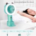 Portable Fan USB Rechargeable Mini Fan With Three-speed Electric Hand Fans For Home And Travel Camping Night Light Cooler. 