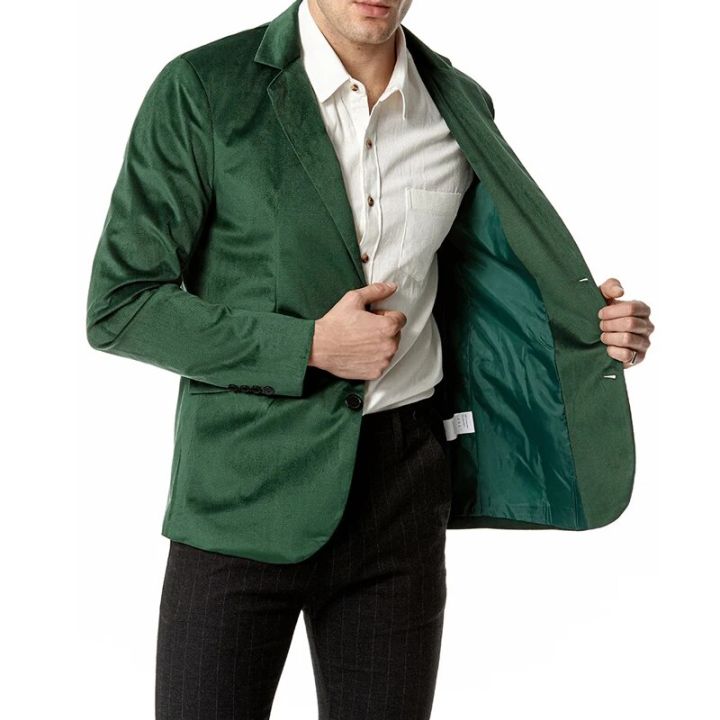 Green%20Velvet%20Blazer%20Jacket%20Men%202023%20Autumen%20New%20Single%20Breasted%20Notched%20Lapel%20Dress%20Blazers%20Mens%20Solid%20Color%20Sports%20Coat%20Male%20-%20Image%203