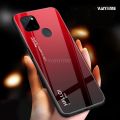 Vantime for Realme C21Y / Realme C25Y Case Gradient Phone Back Hard Glass Cover. 