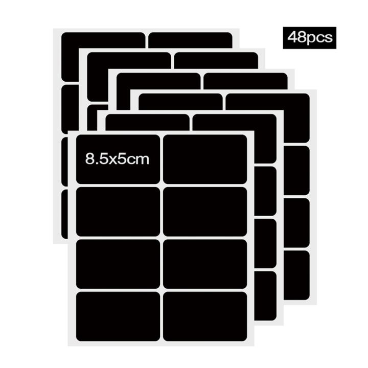 48pcs Removable Spices Stickers Kitchen Organizer Bottles Jam Jar